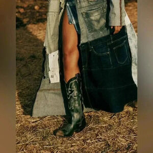 ANTHROPOLOGIE Mezcalero  Macarena Stone Moka Cowboy Stampede Boots